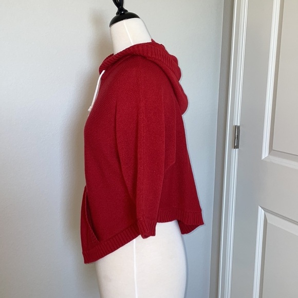 H&M DIVIDED hooded poncho 3/4 sleeve sweater in women’s size 2 - Picture 7 of 10